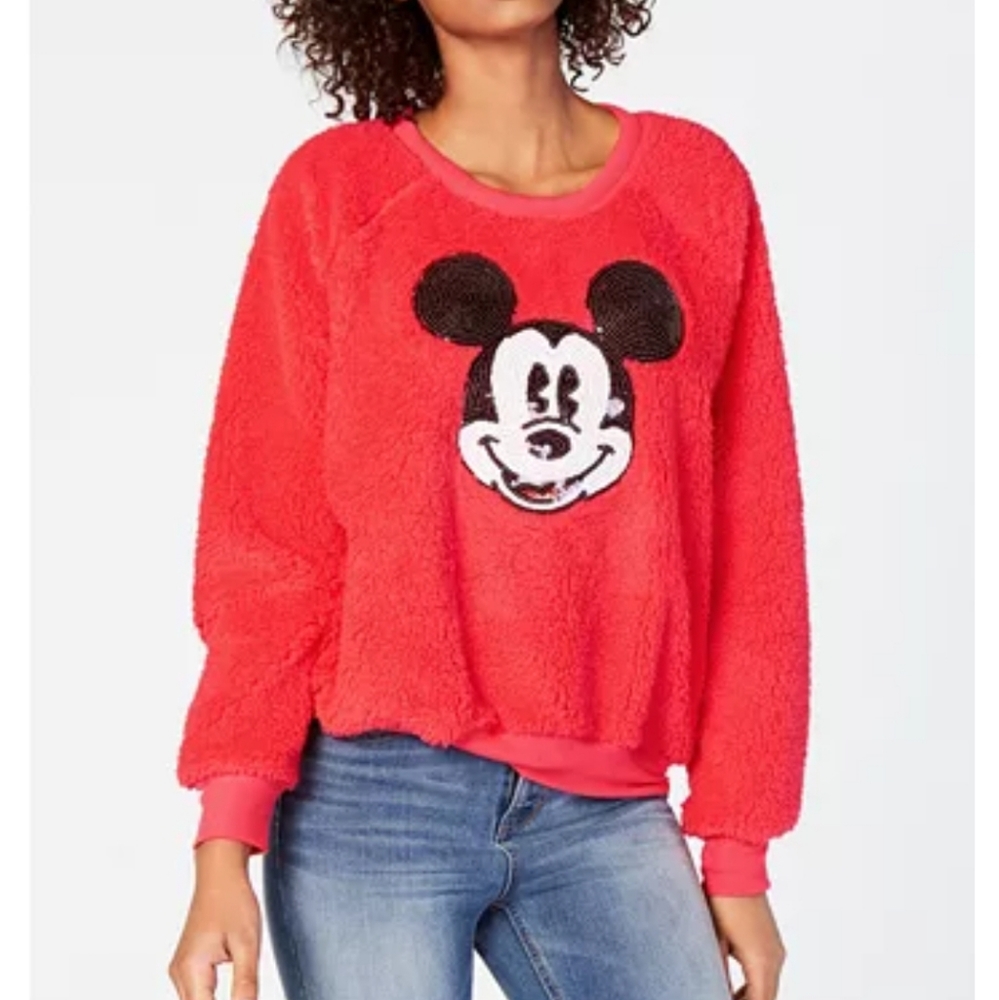 NWOT Disney x Jerry Leigh sequin Mickey sweater Large